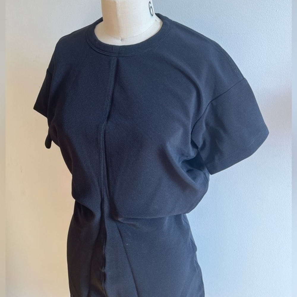 NWT ROSETTA GETTY Black crew neck cocktail work dress 4 6 small